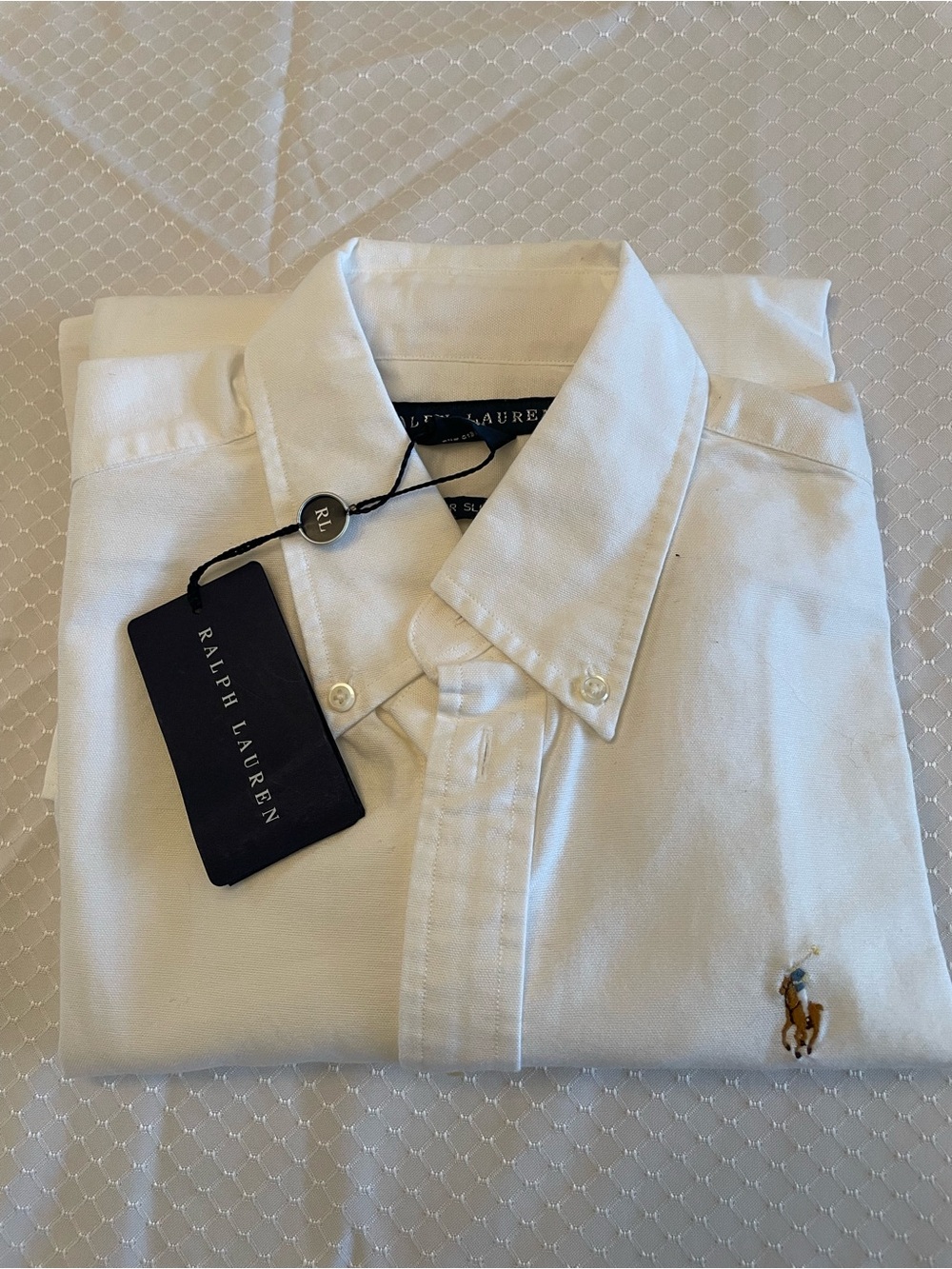 Ralph Lauren women’s n’s White Button-Down Oxford Shirt with Pony Logo